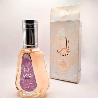 Parfums Dubai Original- Yara Lattafa, Ana Al Abyad, Dirham 50ml | Musc Blanc, Vanille, Bois de Gaïac | Parfum Arabe Unisexe - Format Voyage
